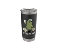 We Tile At Dawn Mahjong Frog Playing Mahjong Game Lovers Stainless Steel Insulated Tumbler