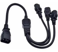 We Top PDU UPS Server C14 to 4 x C13 Y Type Split Kettle Lead IEC320 C14 Male to 4 Ways C13 Female Power Extension Cable for Home Appliance PC Computer Monitor