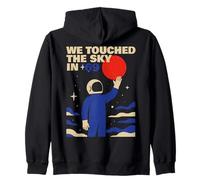 We Touched the Sky in '69 Astronaut Moon Landing Retro Space Zip Hoodie