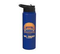We Trust in Squares Classic Truck Body Stainless Steel Insulated Water Bottle