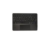 WE Universal Keyboard Cover 9-11 Inches [French AZERTY Format] Faux Leather Protective Case with Bluetooth 3.0 Wireless Removable and Magnetic Keyboard Grey