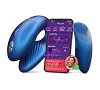We-Vibe Chorus Remote Couples Vibrator - Vibrating Sex Toy for Couples - G-spot Clitoris Penis Stimulation - Squeeze Remote & App Controlled Vibrator - Toys for Sexual Adult Games - Cosmic Blue