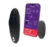 We-Vibe Moxie Wearable Lay on Panty Vibrator Clitoral Stimulator, Black | 10 Whisper Quiet Intensity Levels, Remote & App Control Vibrating Sex Toy for Couples, Adult Sexual Pleasure Tool, Waterproof