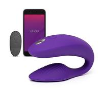 We-Vibe Sync 2 Couples Vibrator - G Spot Vibrator & Clitoral Sex Toy for Double Stimulation - Silicone Vibrating Adult Remote Control & App Enabled Toys for Women - Rechargeable & Waterproof - Purple