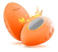 We-Vibe Temp Lay-On Vibrator for Women | Heating & Cooling Clitoral Vibrator | Temperature Play Adult Sex Toy for Couples | Powerful Quiet Silicone Clit Stimulator | Waterproof Womens Toy | Orange