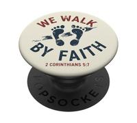 We Walk By Faith 2 Corinthians 5 7 Christian Bible Verse PopSockets Adhesive PopGrip
