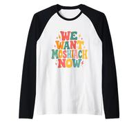 We Want Moshiach Now Messiah Chabad Rebbe Hebrew Jewish Raglan Baseball Tee