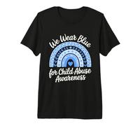 We Wear Blue for Child Abuse Awareness Support Premium T-Shirt