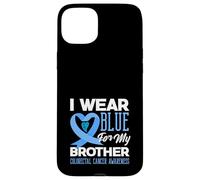 We Wear Blue For My Brother Colorectal Cancer Support Tee Case for iPhone 15 Plus