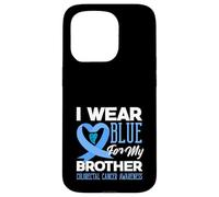 We Wear Blue For My Brother Colorectal Cancer Support Tee Case for iPhone 15 Pro