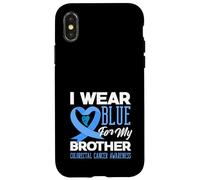 We Wear Blue For My Brother Colorectal Cancer Support Tee Case for iPhone X/XS