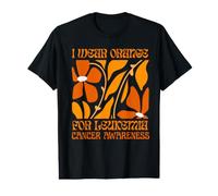 We Wear Orange Flower Support Leukemia Cancer Awareness Value Graphic T-Shirt