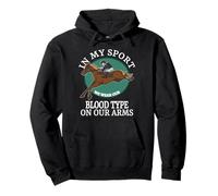 We Wear Our Blood Type On Our Arms Funny Eventing Pullover Hoodie