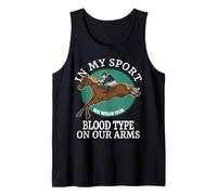 We Wear Our Blood Type On Our Arms Funny Eventing Tank Top