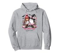 We Wear Pink In October Ghost Witch Breast Cancer Awareness Pullover Hoodie