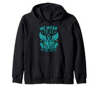 We Wear Teal For Her Zip Hoodie
