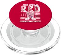 We Wear until They come Home Remember Everyone Deployed RED PopSockets PopGrip for MagSafe