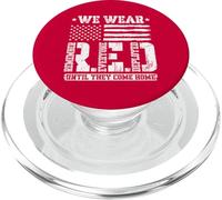 We Wear until They come Home Remember Everyone Deployed RED PopSockets PopGrip for MagSafe