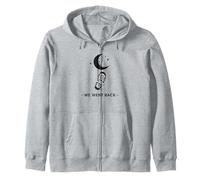 We Went Back to the Moon Bootprint Space Zip Hoodie