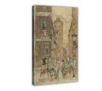 We Went Hand in Hand to The Round Tower by Arthur Rackham Posters Prints Canvas Deco Paintings Wall Art Frame 24" L X 36" W