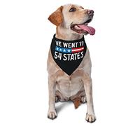 We Went to 54 Sates 2 Dog Bandanas Pet Scarf Triangle Bib Cats Adjustable Kerchief Accessories for Small Medium Large Puppy