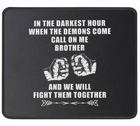 We Will Fight Them Together, To My Brother Mouse Mat With Stitched Edges Mouse Pad Washable Desk Mat For Office Pc Computer 25X30Cm