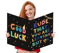 We Will Miss You Card,Farewell Party Decorations, Jumbo Farewell Card With Envelope, Going Away Gift for Coworker Men Women, Goodbye Good Luck Retirement Card Guest Book Party Supplies (14x22iinch)