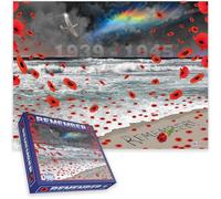 "We Will Remember Them" 1000 Piece Jigsaw Puzzle by Mike Jupp - Commemorative WWII Memorial Puzzle Featuring Rainbow & Poppies - Thoughtful Remembrance Gift for Adults