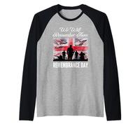 We Will Remember Them Remembrance Day Armistice Tribute Raglan Baseball Tee
