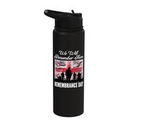 We Will Remember Them Remembrance Day Armistice Tribute Stainless Steel Insulated Water Bottle