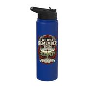 We Will Remember Them Remembrance Day Tribute Design Stainless Steel Insulated Water Bottle