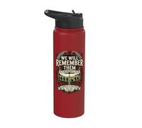 We Will Remember Them Remembrance Day Tribute Design Stainless Steel Insulated Water Bottle