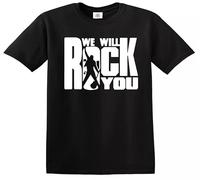 We Will Rock You Boys Girls Kids T-Shirt Gift Children Music Guitar Top(Black,7-8 Years)