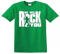 We Will Rock You Boys Girls Kids T-Shirt Gift Children Music Guitar Top(Irish Green,3-4 Years)