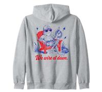 We Wire At Dawn Frog Electrician Funny Zip Hoodie