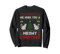 We Wish You A Meowy Catmas Ugly Christmas Sweaters Cat Xmas Sweatshirt