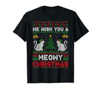 We Wish You A Meowy Catmas Ugly Christmas Sweaters Cat Xmas T-Shirt