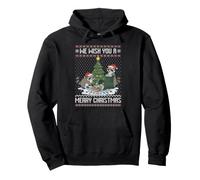 We wish you a merry Christmas raccoon ugly sweater Pullover Hoodie