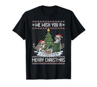 We Wish You a Merry Christmas Raccoon Ugly Sweater T-Shirt