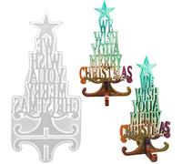 We Wish You A Merry Christmas Resin Mould Christmas Tree Letter Crystal Epoxy Resin Mold for Xmas Decoration Gift Resin Clay Craft DIY