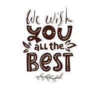 we Wish You All Best Wall Decals Paster Paper 36x49.6cm Personalized Customization Coffee