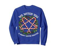 We Witch You A Merry Winter Solstice Wiccan Witchy Pagan Sweatshirt, Adult Unisex, Royal Blue, Medium