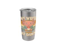 We Write At Dawn Axolotl Morning Writing Ritual Stainless Steel Insulated Tumbler