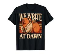 We Write At Dawn Capybara Writers Readers Value Graphic T-Shirt