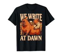 We Write At Dawn Capybara Writers Readers Value Graphic T-Shirt