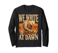 We Write At Dawn Duck Typewriter Writers Long Sleeve T-Shirt
