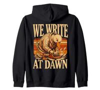 We Write At Dawn Duck Typewriter Writers Zip Hoodie