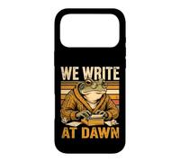 We Write At Dawn Frog Writer Typewriter Quote Case for iPhone 17 Pro Max