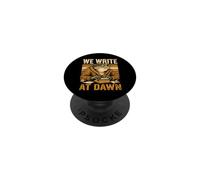 We Write At Dawn Frog Writer Typewriter Quote PopSockets Adhesive PopGrip