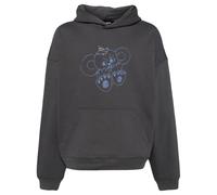 We11done monster-print cotton hoodie - Blue M-L